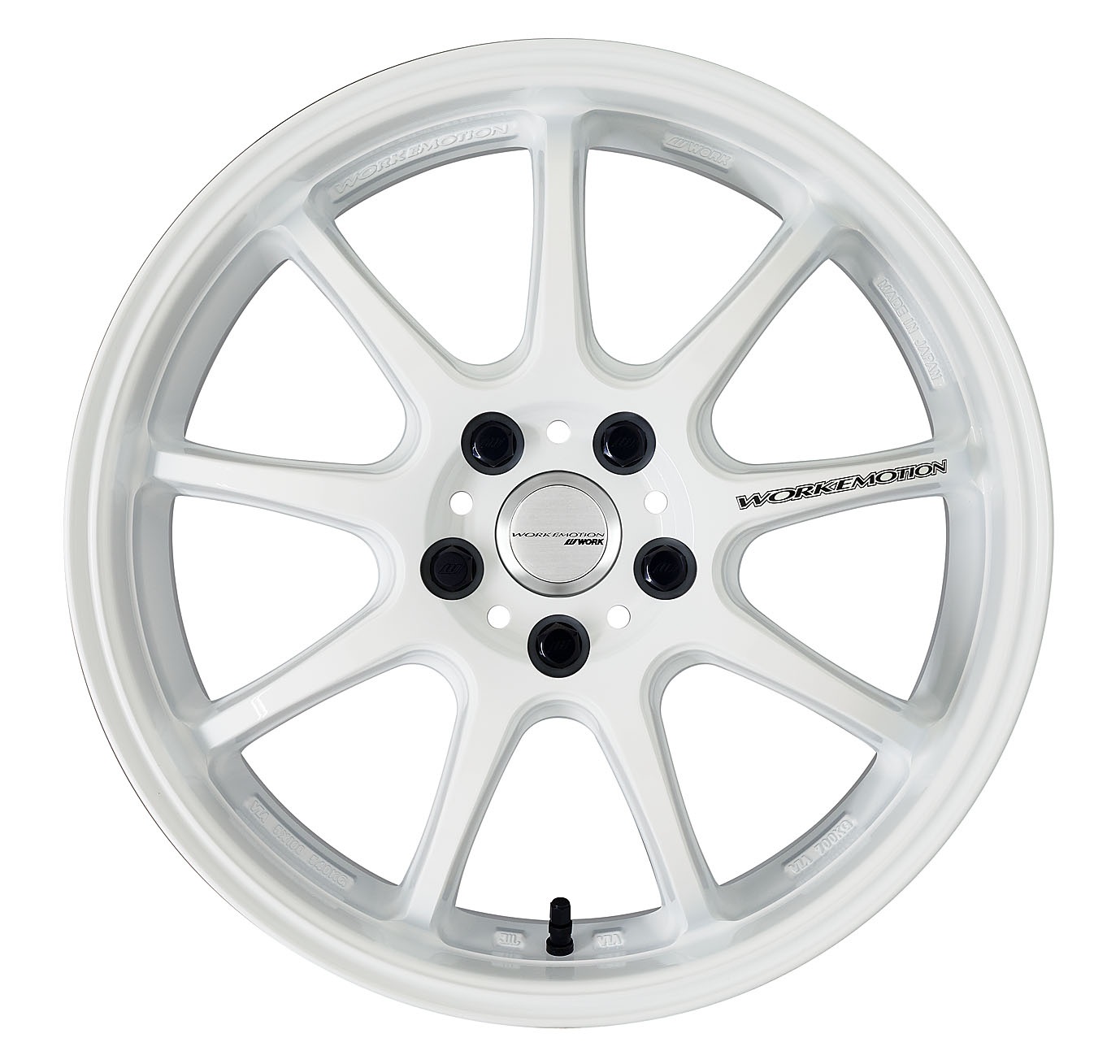 WORK ホイール 1本 ワークエモーションD9R 1ピース スカイラインクーペ UA-CPV35 リア用【18×9.5J 5-114.3 INSET30 WHT】WORK EMOTION D9Rの画像