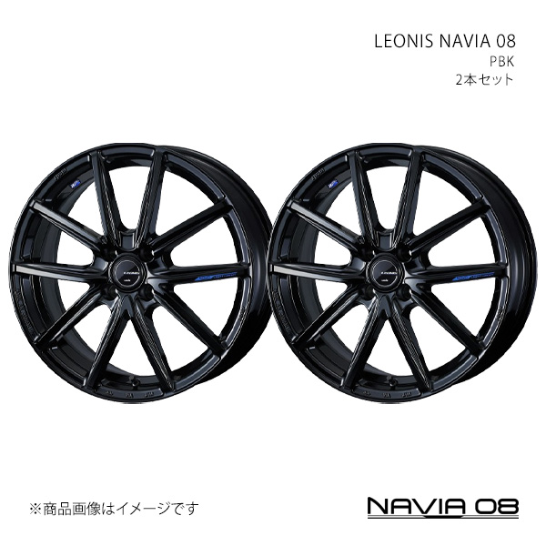 WEDS - LEONIS NAVIA 08 レオニス ナヴィアゼロエイト 車輪 2本仕掛ける 0042196×2 【17×6.5J 4-100 INSET42 PBK】 車、バイク、自転車-タイヤ、ホイール-アルミホイール