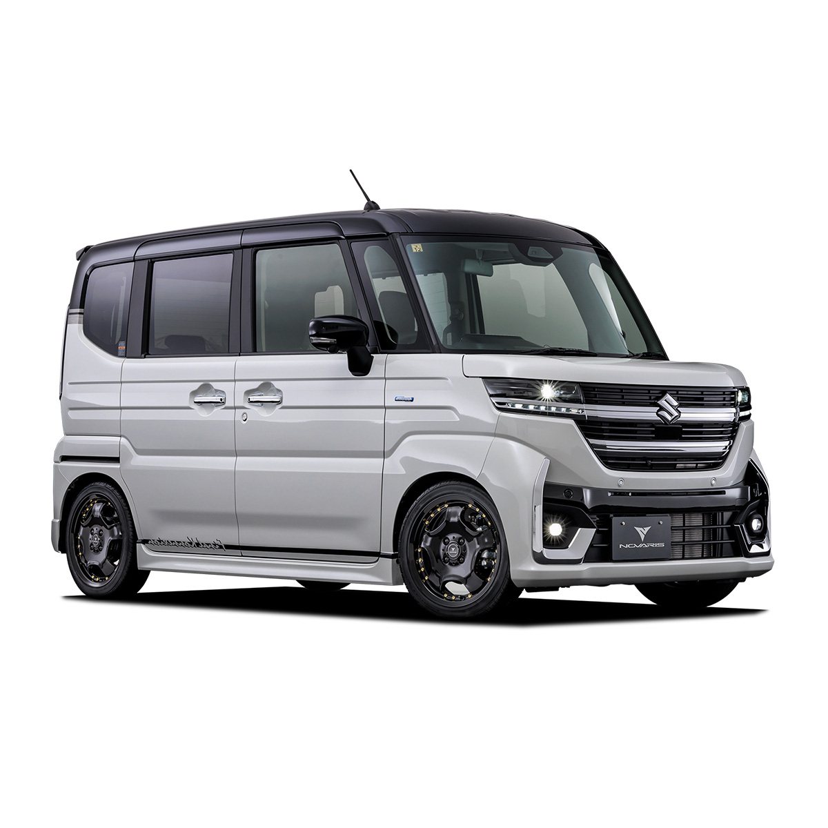 NOVARIS ASSETE D1 ノヴァリス・アセット ディーワン ホイール 4本セット 0041848×4 【15×4.5J 4-100 INSET45 BLACK/RIM POLISH】の画像