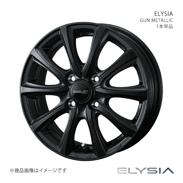 WEDS - ELYSIA エリシア 車輪 1本単品 0042421 【15×4.5J 4-100 INSET45 GUN METALLIC】 アルミホイール-タイヤ、ホイール