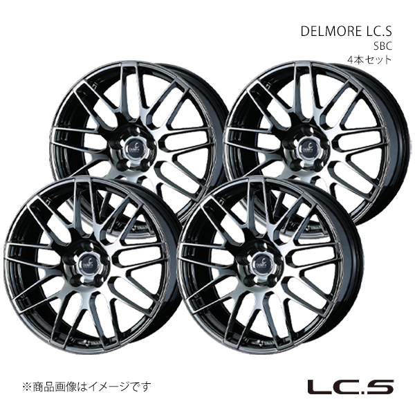 DELMORE LC.S エルシーエス bZ4X M10系 アルミホイール4本セット 0041091×4【19×8.0J 5-114.3 INSET40 SBC スーパーブラッククローム】