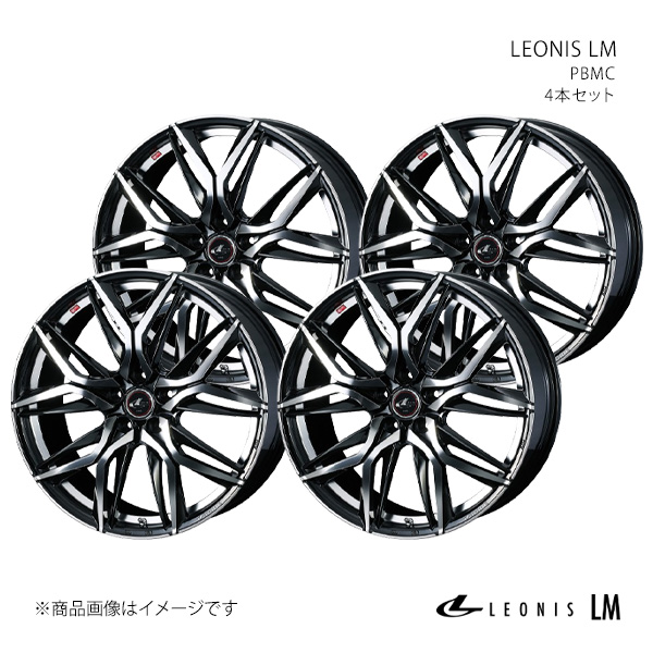 LEONIS LM アルファード 30系/2.5L車(ハイブリッド含む) ホイール 4本 0040807×4 【17×7.0J 5-114.3 INSET42 パールブラックミラー】