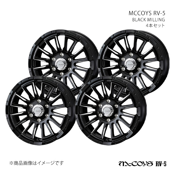 MCCOYS RV-5 マッコイズ アールブイファイブ ホイール 4本セット 0040983×4 【16×6.5J 6-139.7 INSET38 BLACK MILLING】