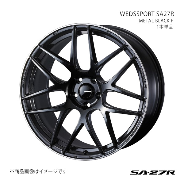 WEDS - SPORT SA27R ウェッズ運動競技 エスエーニーナナアール 銀輪 1本単品 0074490 【20×9.5J 5-114.3 INSET38 METAL BLACK F】