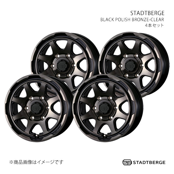 WEDS - STADTBERGE スタットベルク 車輪 4本仕掛ける 0041624×4 【16×6.5J 6-139.7 INSET38 BLACK POLISH BRONZE-CLEAR】 タイヤ、ホイール-車、バイク、自転車-自動車
