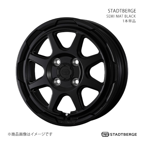 STADTBERGE スタットベルク ホイール 1本単品 0041471 【12×3.5J 4-100 INSET44 SEMI MAT BLACK】