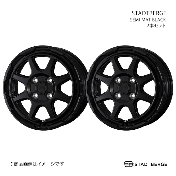 STADTBERGE スタットベルク ホイール 2本セット 0041472×2 【14×4.5J 4-100 INSET45 SEMI MAT BLACK】