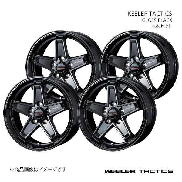 WEDS - KEELER TACTICS キーラー タクティクス 車輪 4本仕掛ける 0039729×4 【17×7.0J 5-110 INSET35 GLOSS BLACK】 車、バイク、自転車-タイヤ、ホイール