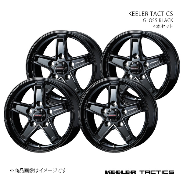 KEELER TACTICS キーラー タクティクス ホイール 4本セット 0039736×4 【18×8.0J 5-127 INSET50 GLOSS BLACK】