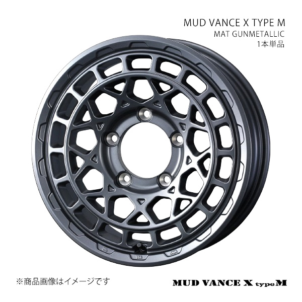 MUD VANCE X TYPE M マッドヴァンス エックス タイプエム ホイール 1本単品 0041578 【16×5.5J 5-139.7 INSET22 MAT GUNMETALLIC】