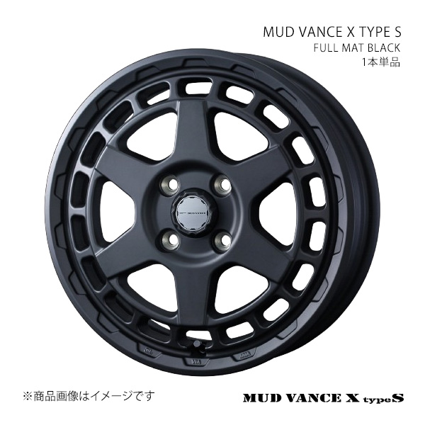 WEDS - MUD VANCE X TYPE S マッドヴァンス エックス タイプエス 車輪 1本単品 0041594 【15×4.5J 4-100 INSET45 FULL MAT BLACK】 タイヤ、ホイール-車、バイク、自転車-アルミホイール