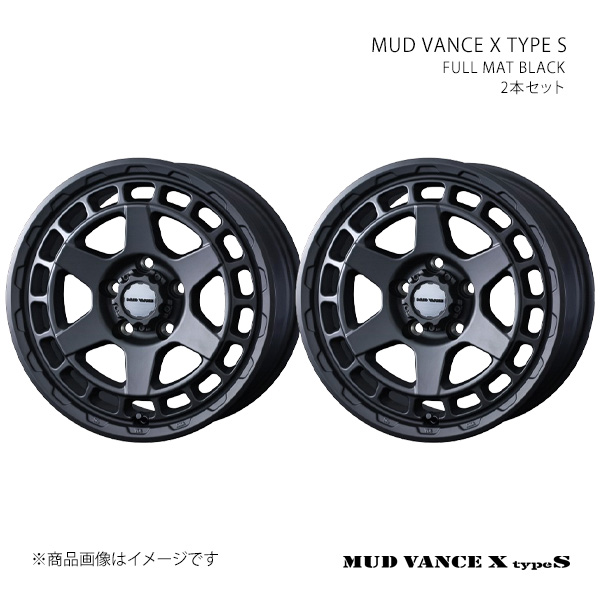 WEDS - MUD VANCE X TYPE S マッドヴァンス エックス タイプエス 銀輪 2本仕かける 0041602×2 【17×8.0J 6-139.7 INSET20 FULL MAT BLACK】