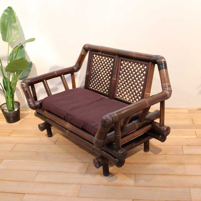 免费送货】【竹竹的沙发沙发2人坐在客厅的沙发w 130厘米asian家具