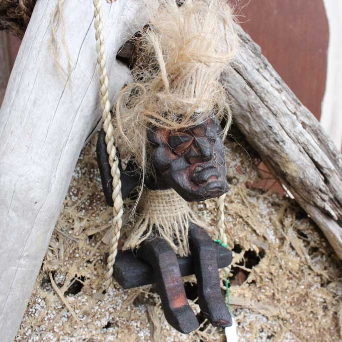 猿人的摆设秋千乘坐イリアンジャヤ原人asian杂货毛