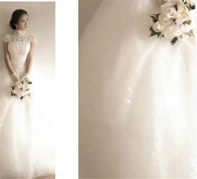 ウエディングドレスaライン白格安袖ありレースウェディングドレス花嫁結婚式パーティードレス二次会ブライダルロングドレスイブニングドレス安い 秀逸