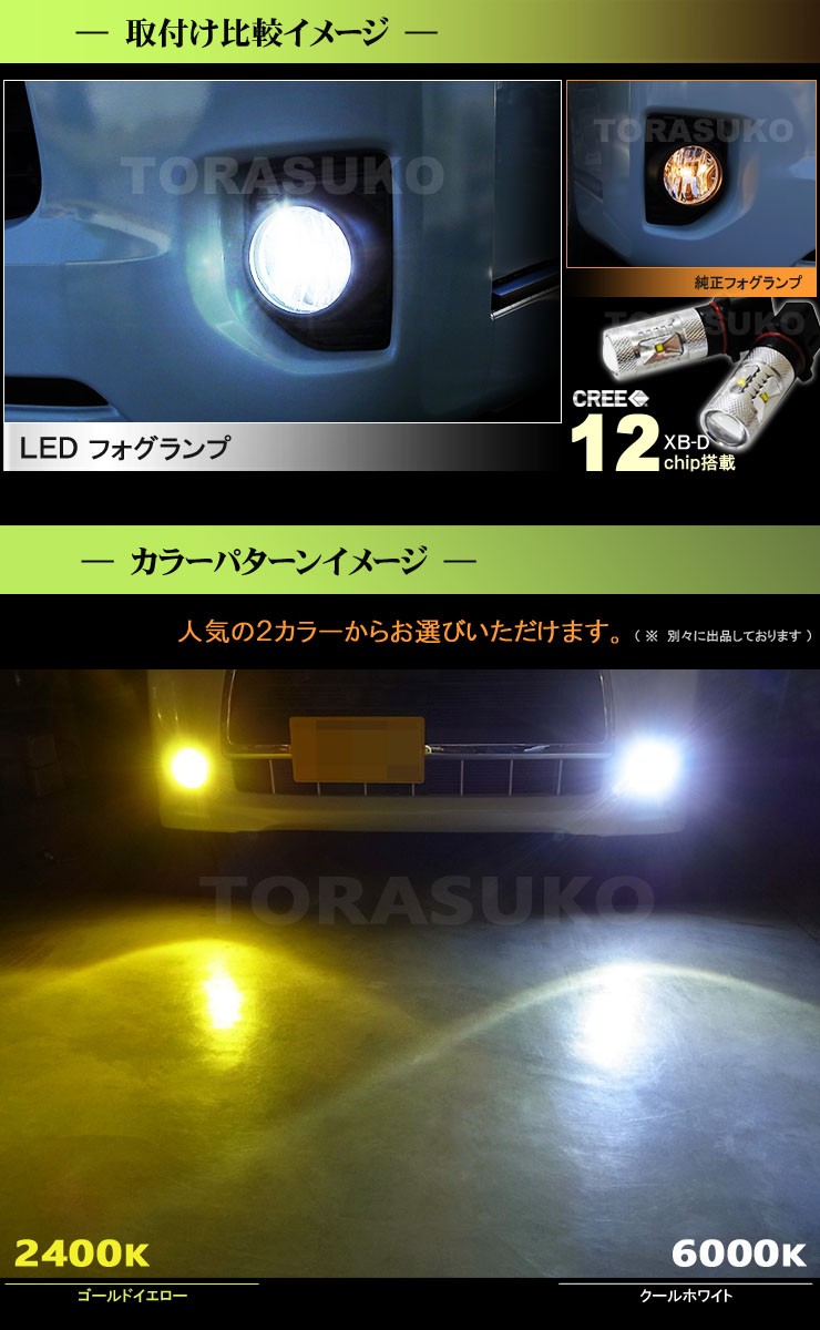 ハイエース レジアスエース LED フォグランプ PSX26W 6型 5