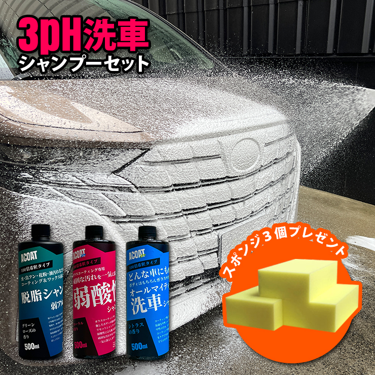 DETAIL ARTIST 3PH シャンプーセット 洗車 Amazon.co.jp: 【DETAIL ARTIST】3pH洗車セット 酸性 中性