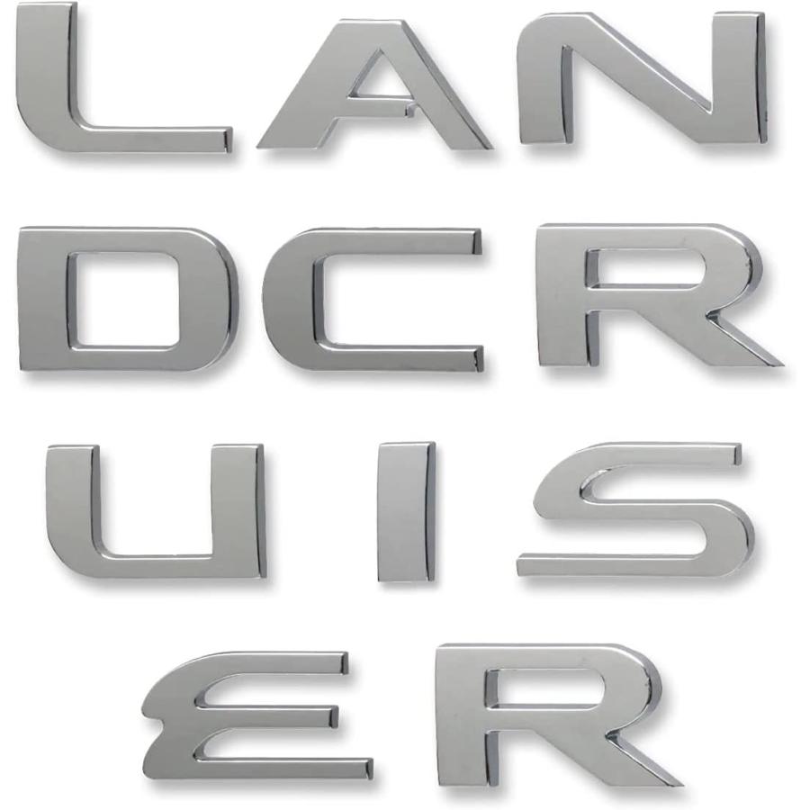 LANDCRUISER  ランドクルーザープラド 150系用 カスタムロゴエンブレム2色 クロームメッキ/マットブラック トヨタ 簡単取り付け｜carboutiqueif2｜02