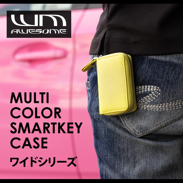 新品同様☆ayakawasakiレザーキーケース☆ロンハーマンWTW☆ スマートキーケース ワニ柄 クロコ 型押し メンズ レディース 革