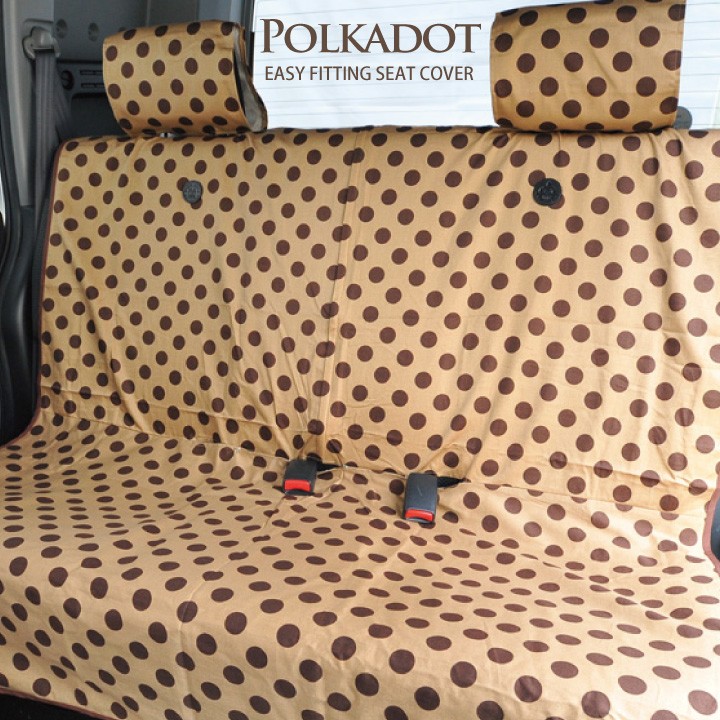 シートカバー ポルカドット 水玉 エプロンタイプ 軽自動車 全席セット z-style | z-style | 03
