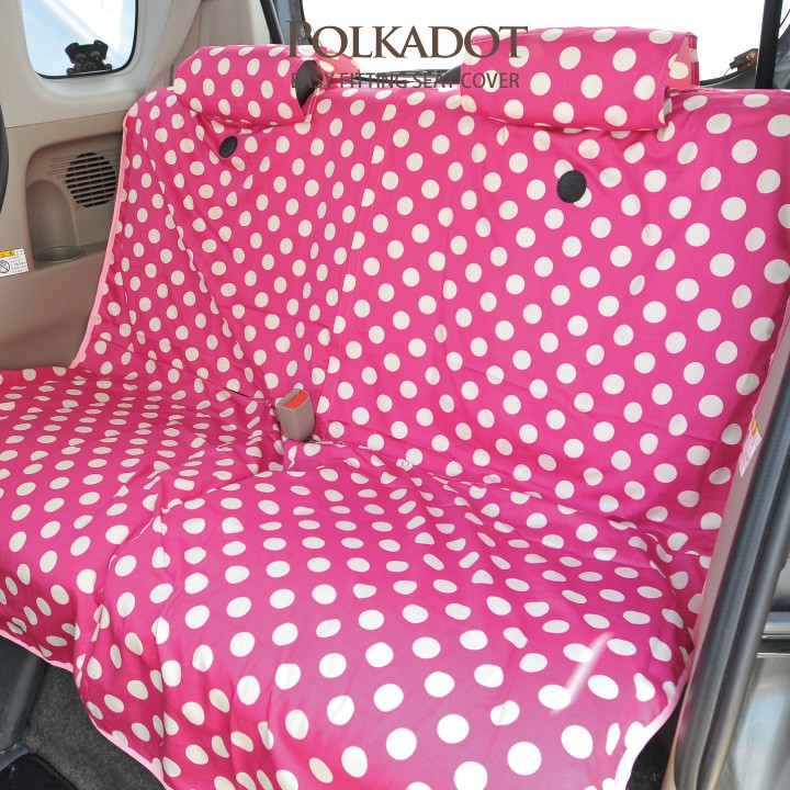 シートカバー ポルカドット 水玉 エプロンタイプ 軽自動車 全席セット z-style | z-style | 04