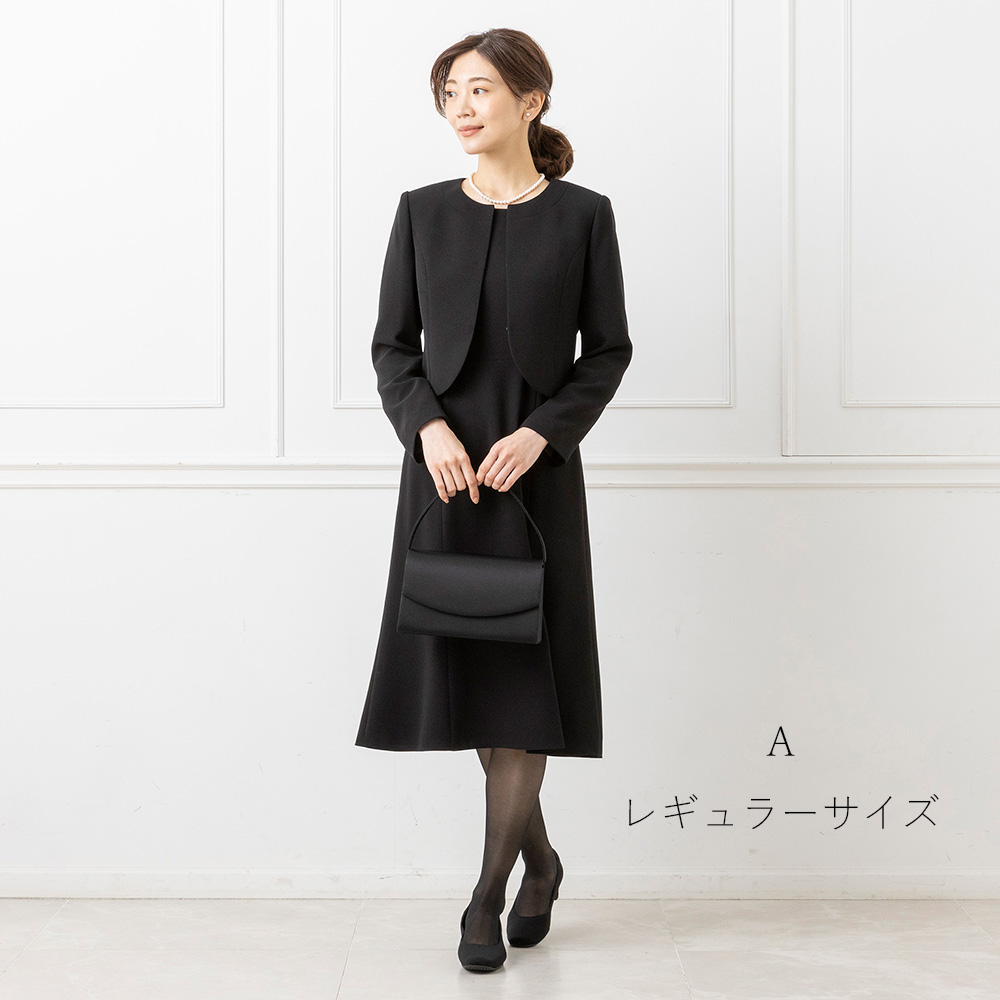 スーツ・フォーマル・ドレス SATIN BLACK DRESS nina's（ファッション） 喪服 レディース ブラックフォーマル