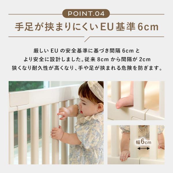 【パネル単品】パークロン ダブルガード ベビーサークル 拡張パネル  プレイマット やわらかクッションマット対応の画像