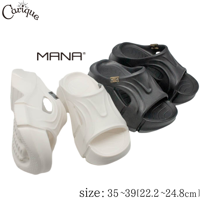 MANA（マナ）サンダル ¥39,600税込 MANA（マナ） ミュール サンダル レディース ブラック シルバー 本革