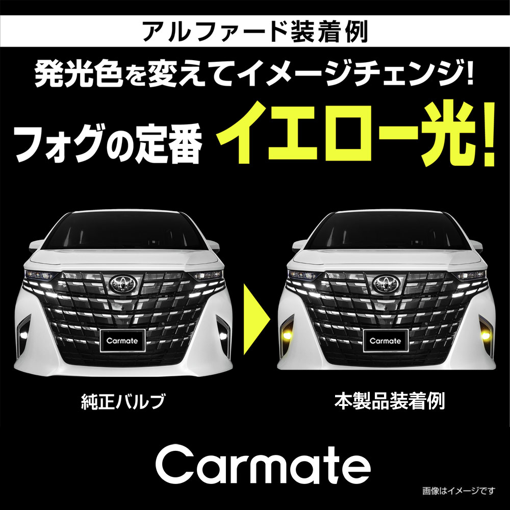 カーメイト アルファード 40系 H4#W系 フォグランプ 純正 LED