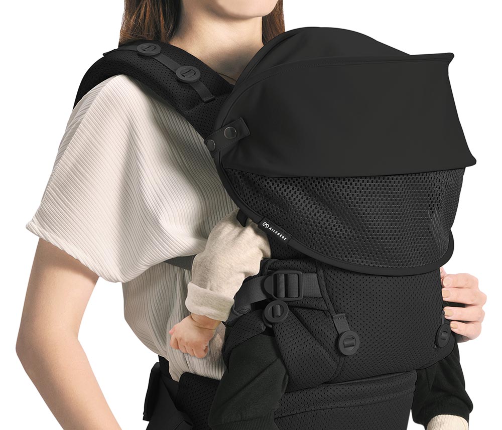 エールベベ エールベベ・ヒヨケハグ ブラック BB990 抱っこ紐 暑さ対策