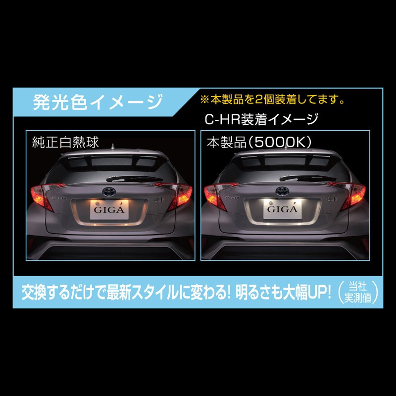 GIGA 車 ナンバー灯 ライセンスランプ 2個セット BW152 LED ライセンス
