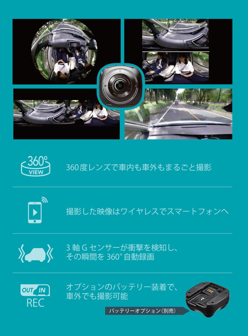 dAction 360 ダクション DC3000 カーメイト 車の内外を360度方向にフル