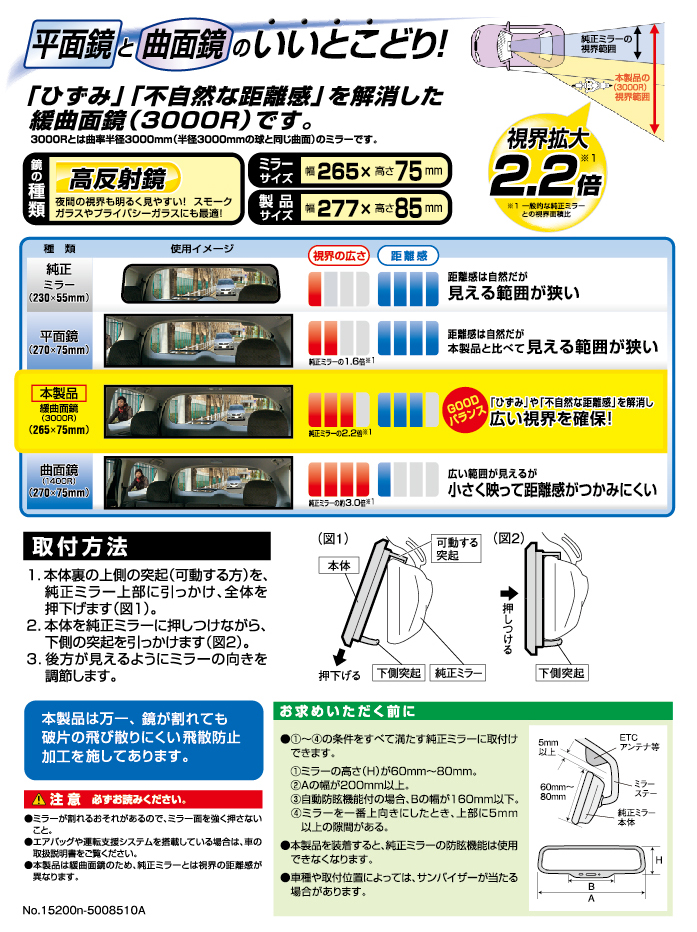ルームミラー カーメイト DZ365 3000R 277mm 高反射鏡 カーボン調 レッド バックミラー 車 ミラー carmate :dz365: カーメイト 公式オンラインストア 通販 