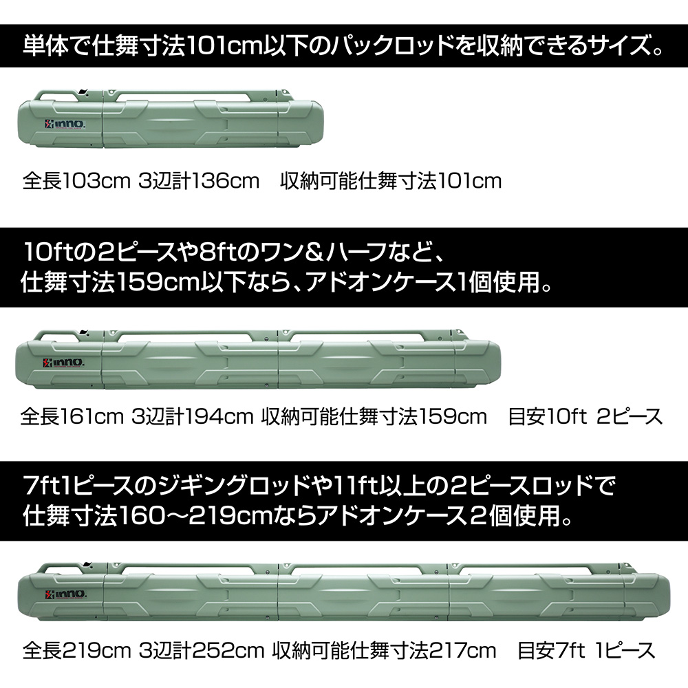 INNO ロッドケース ハード IF46SG アドオンケース オプション