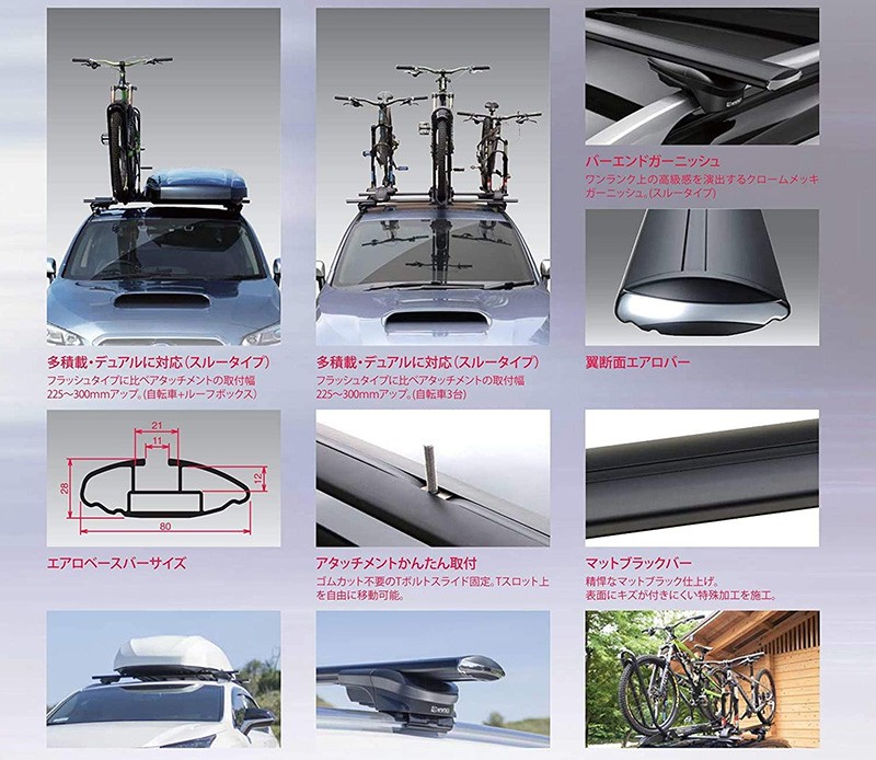 車 キャリア ベースキャリア INNO エアロ ベースステー ルーフレール用 