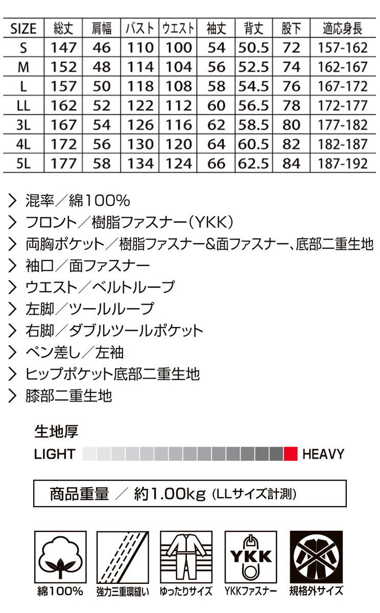 山田辰・オートバイ印 ヒッコリーストライプ長袖つなぎ #25020