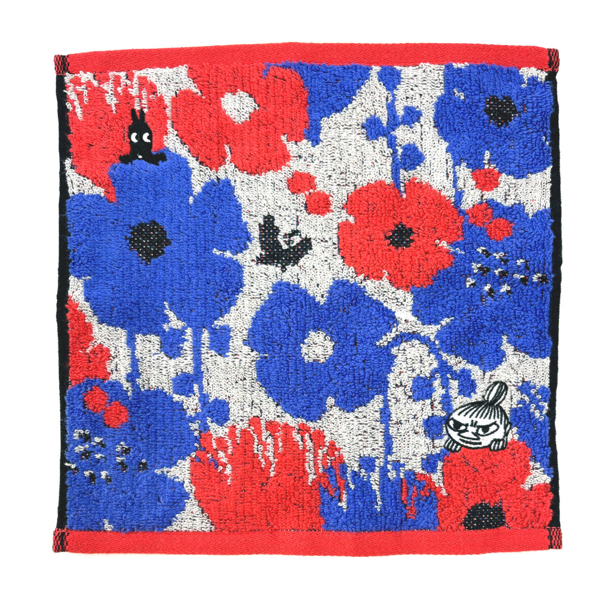 MOOMIN（ムーミン） タオルハンカチ 刺繍 25×25cm 綿100% ハンドタオル