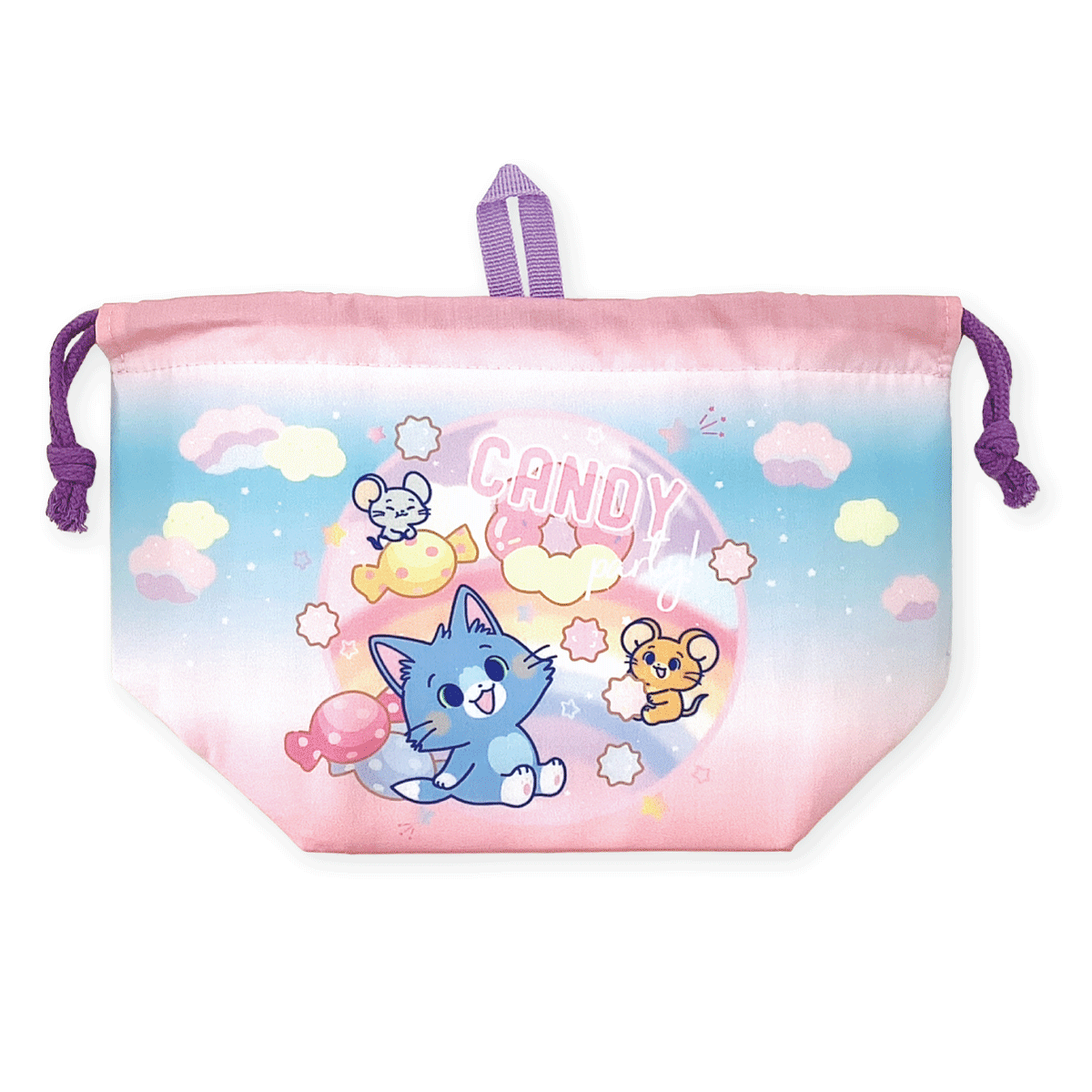 ランチ巾着 アルミシート付き キャラクター マチ付き 巾着袋 お弁当袋 ミッフィー サンリオ 遠足 アルミ 保冷 保温 ランチ 大人 小学生 | 丸眞 | 09