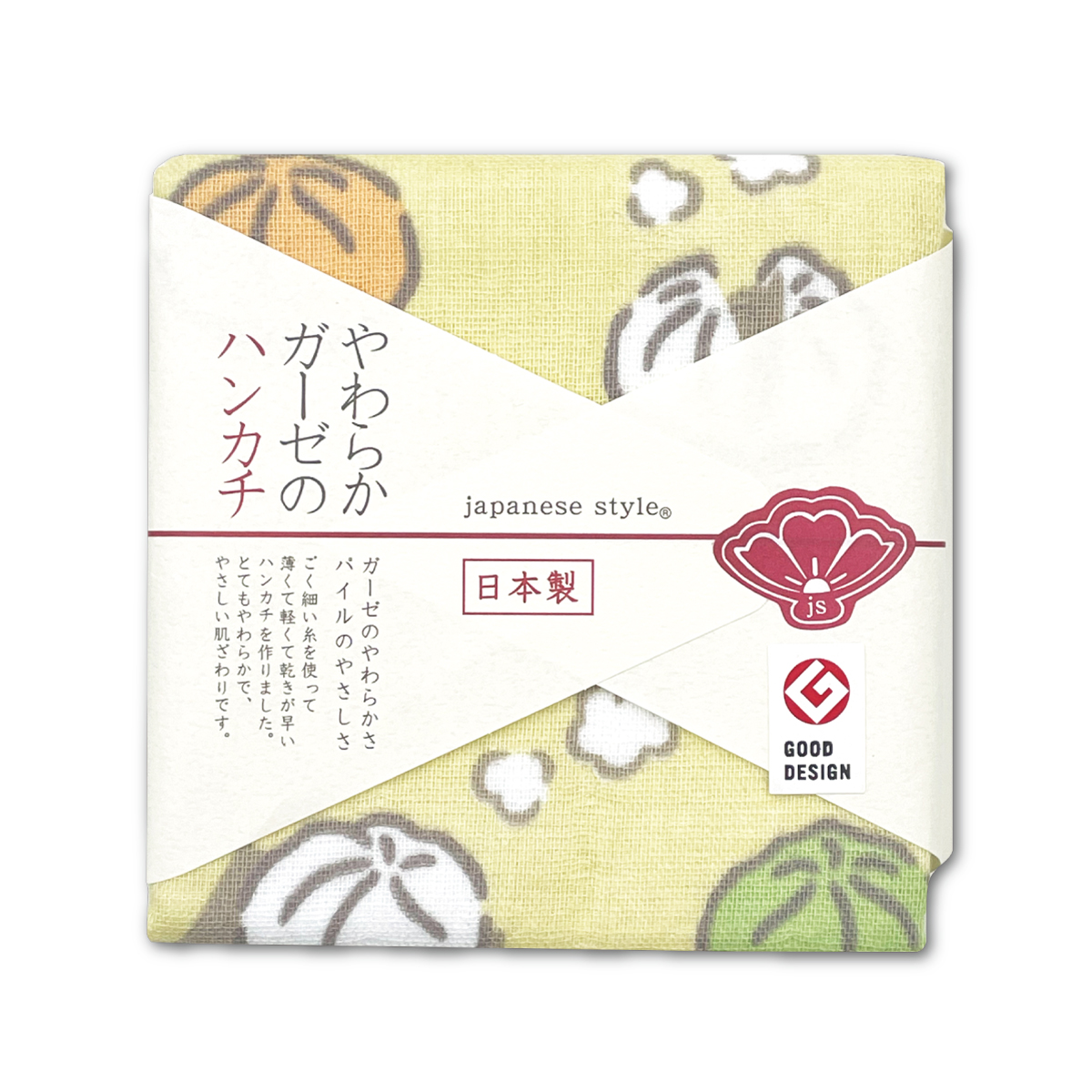 ガーゼハンカチ ガーゼパイル やわらかい 和柄 30×30cm 綿100% 子供