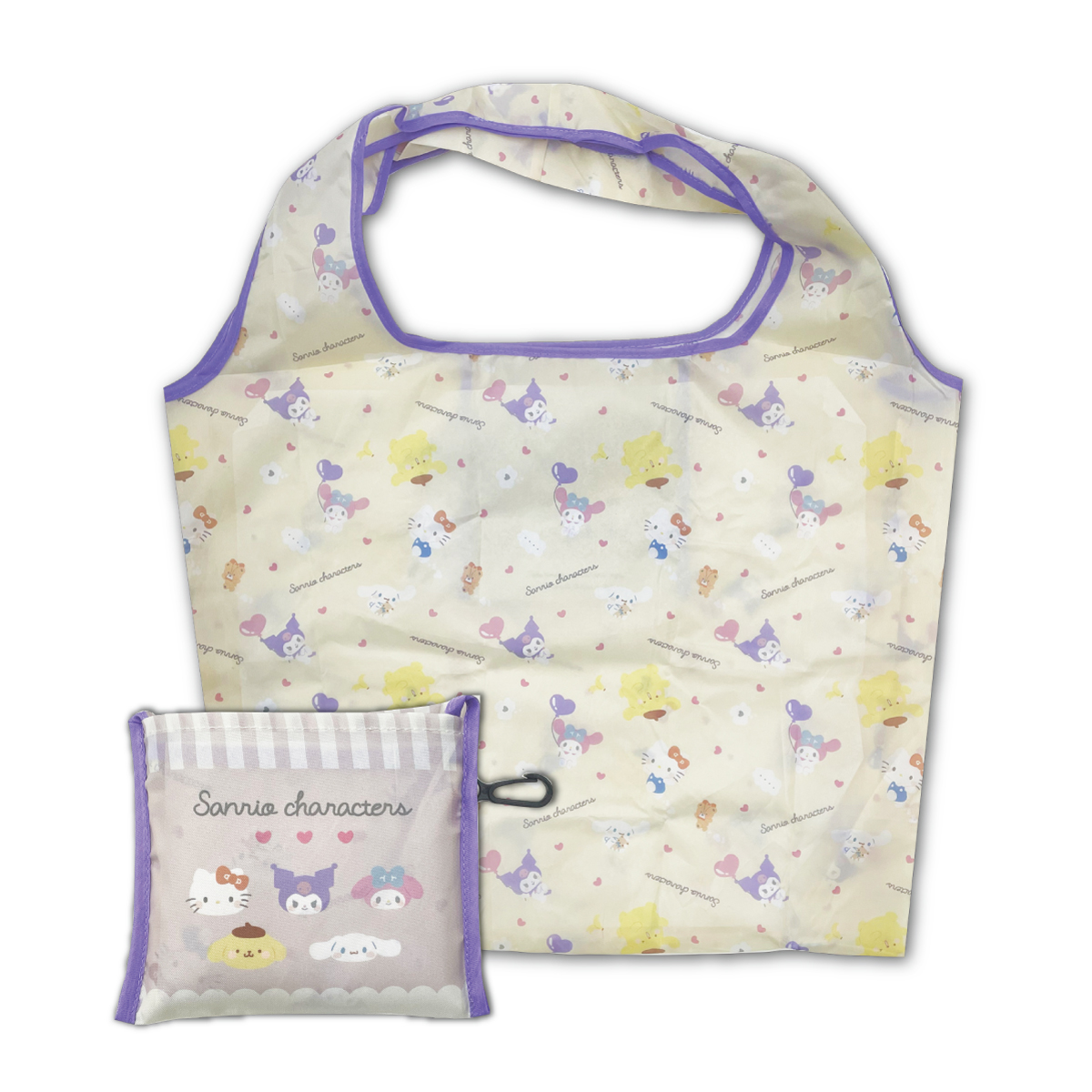 sanrio エコバッグ ショッピングバッグ ポケット付きエコバッグ