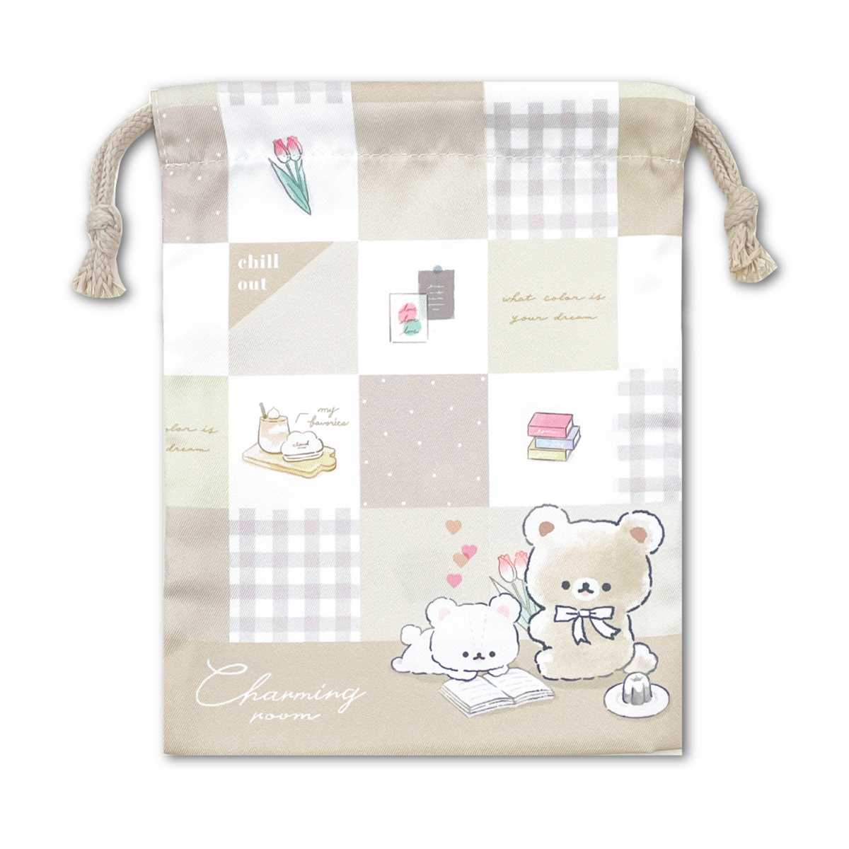 巾着 マチ付き 巾着袋 給食袋 かわいい 女の子 シワになりにくい