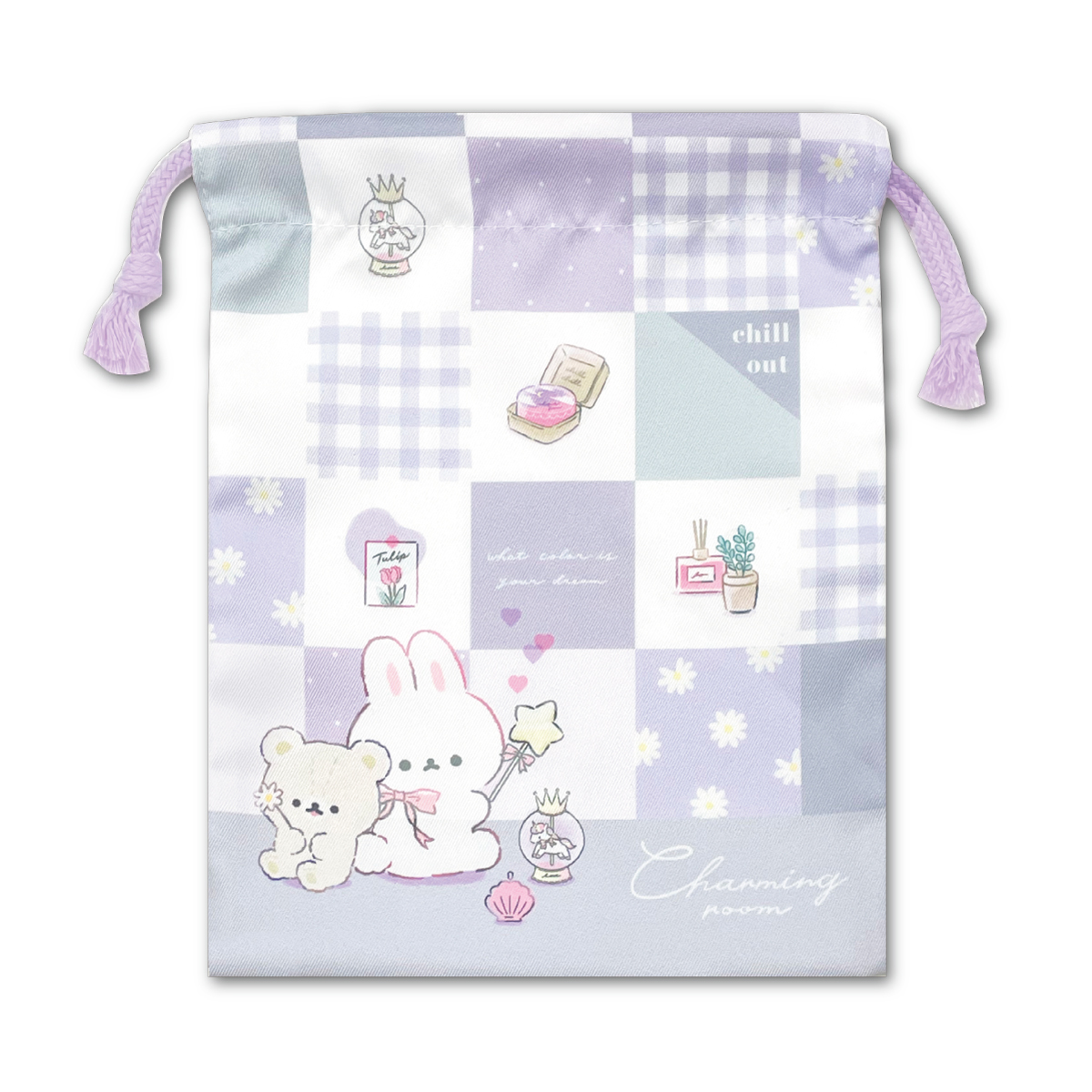 巾着 マチ付き 巾着袋 給食袋 かわいい 女の子 シワになりにくい