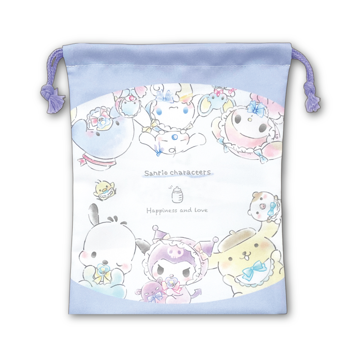 sanrio（サンリオ） 巾着 マチ付巾着袋 給食袋 オバケーヌ トムと