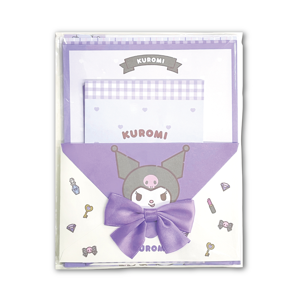 ＊2点セット＊サンリオ クロミ サイン色紙 クロミ レターセット サンリオ kuromi 便箋 封筒 手紙 クラックス