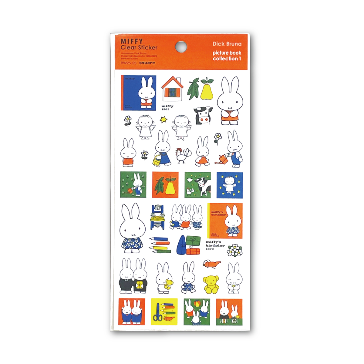 ミッフィーキャラクターシール集 Miffy（ミッフィー） クリアステッカー シール交換 ディックブルーナ