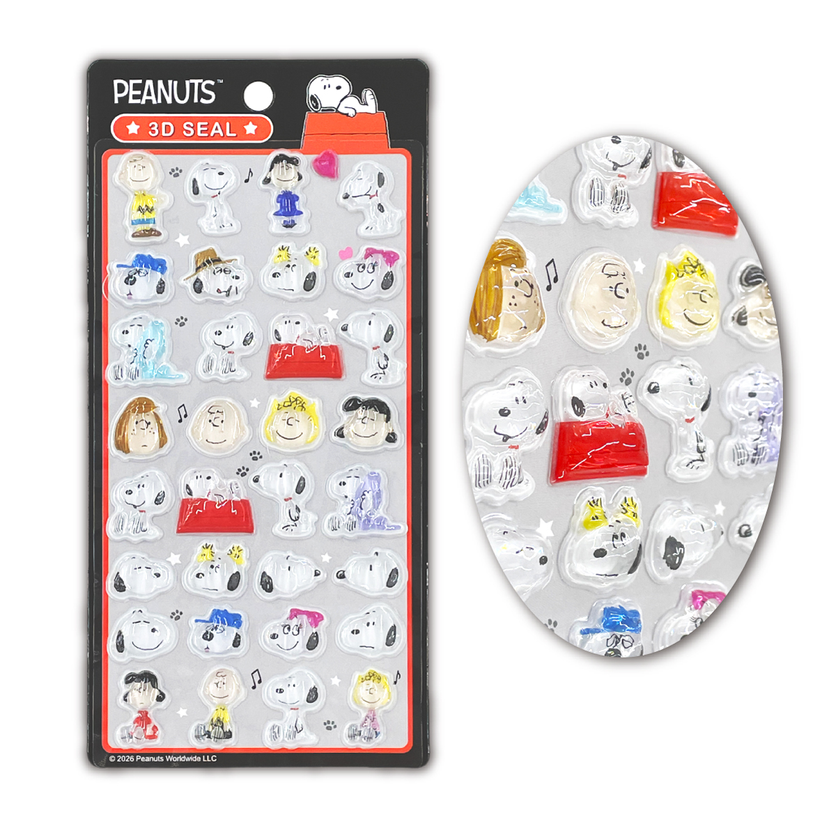 SNOOPY（スヌーピー） 3Dシール ぷくぷくシール ウッドストック