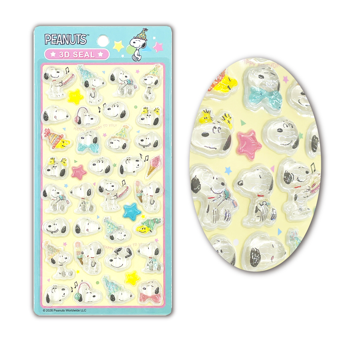 SNOOPY（スヌーピー） 3Dシール ぷくぷくシール ウッドストック