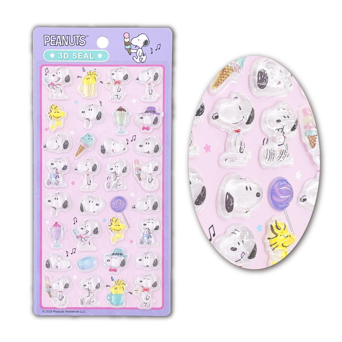 SNOOPY（スヌーピー） 3Dシール ぷくぷくシール ウッドストック