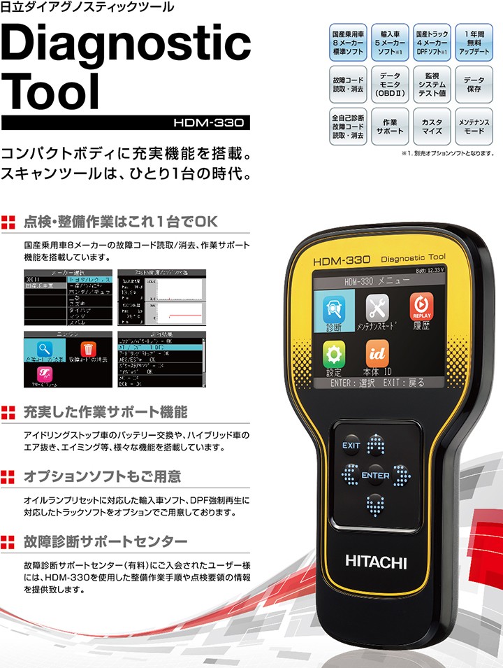 HITACHI 日立 ダイアグノスティックツール HDM-330 : tmy-hdm-330 