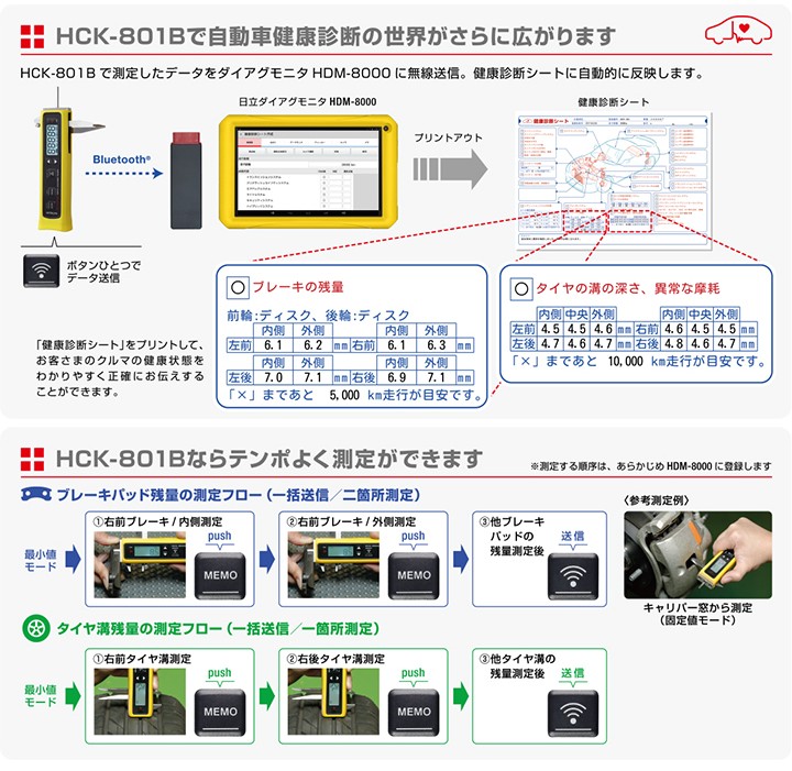 HITACHI 日立 自動車健康診断対応 デジタルメカニックゲージ HCK-801B 